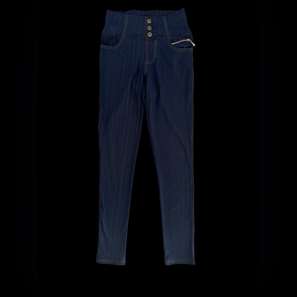 Dark Blue Pinstripe Pants